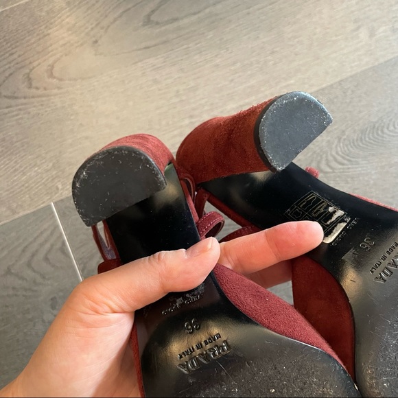 Prada Burgundy suede pumps (Sz 36) - Picture 12 of 15